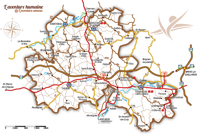 Carte Vézère Périgord Noir