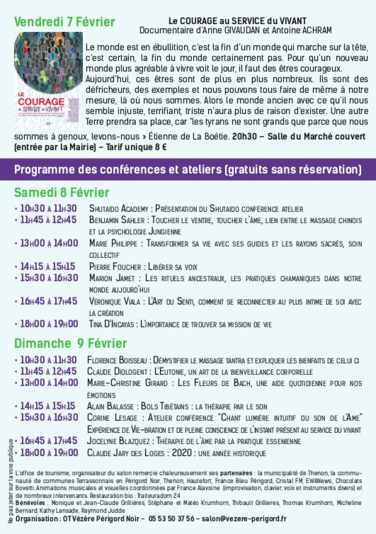 Salon du bien-être - Programme